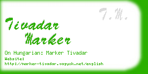 tivadar marker business card
